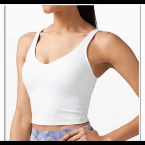Lululemon Align waist length Tank White Size 8